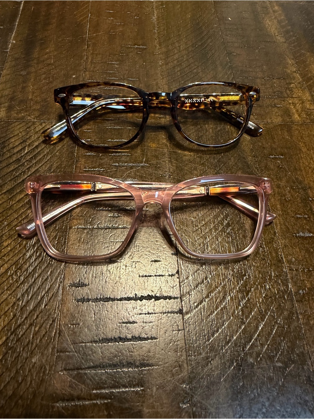 Bundle Rx Frames - Adult Transparent Pink Cat-Eye Square & Tortoise Rx Frames